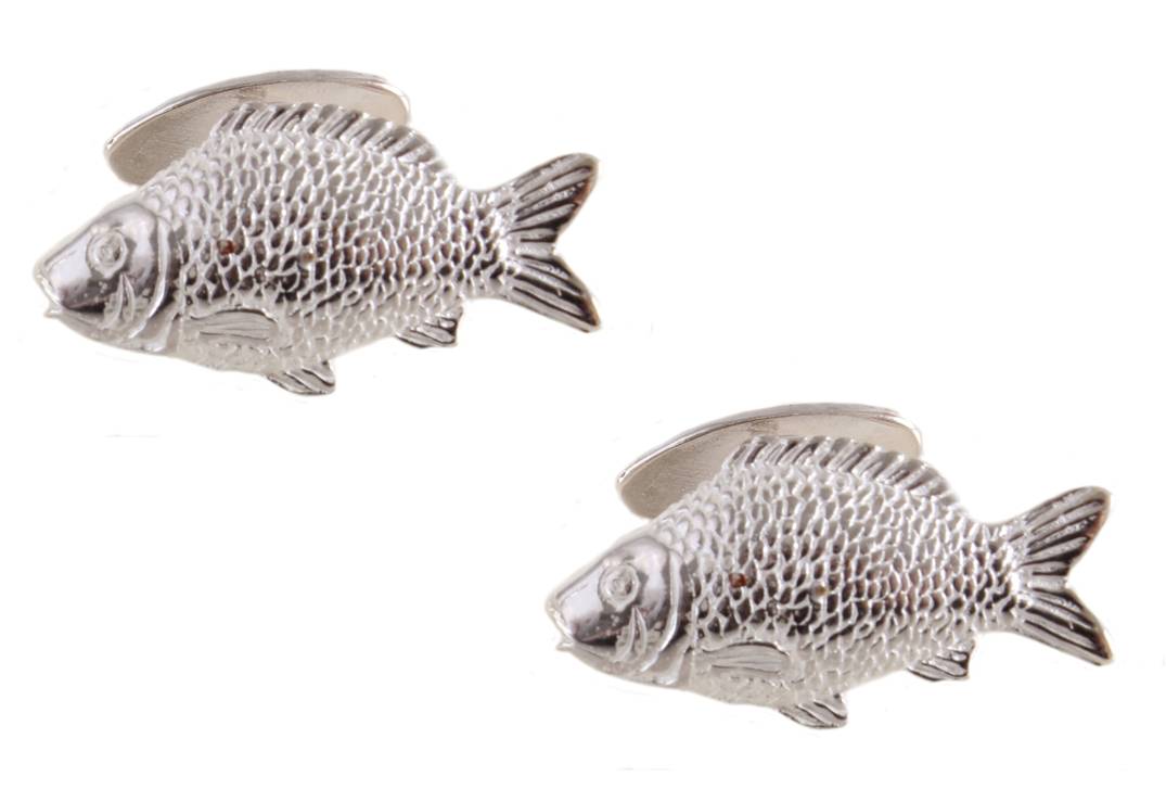 Sterling Silver Fish Cufflinks