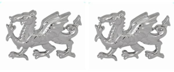 Welsh Dragon Sterling Silver Cufflinks