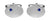 Sapphire Star Set Oval Hallmark Sterling Silver Cufflinks