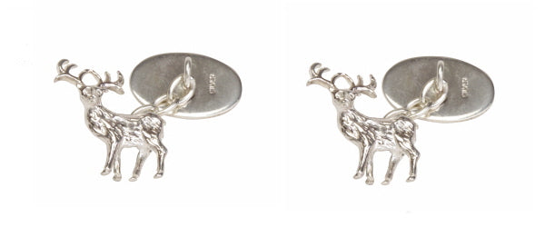 Stag Sterling Silver Chain Link Cufflinks