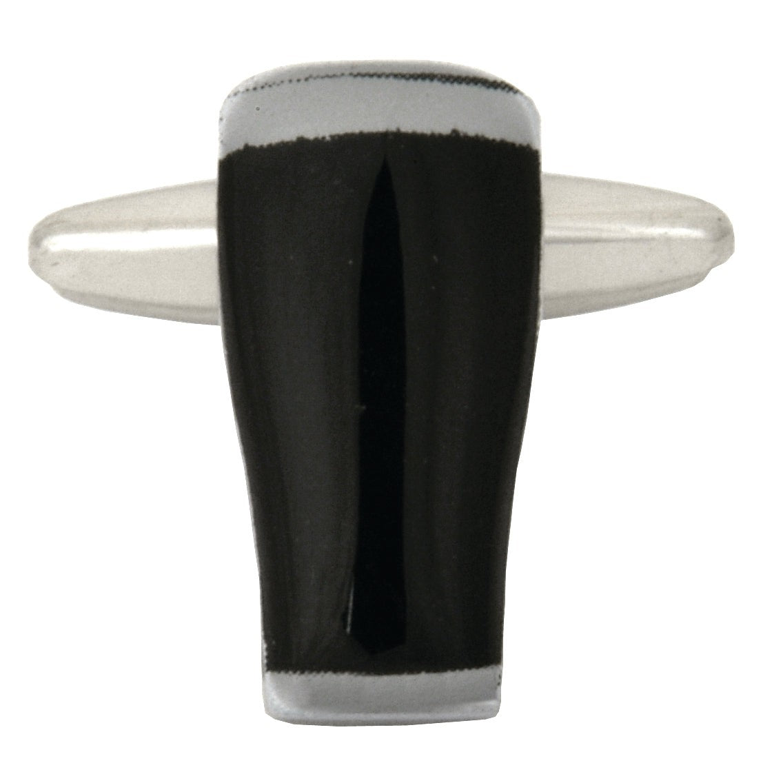 Pint Dark Beer Glass Rhodium Plated cufflinks