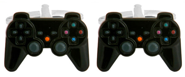 PS3 Controller Rhodium Plated Cufflinks