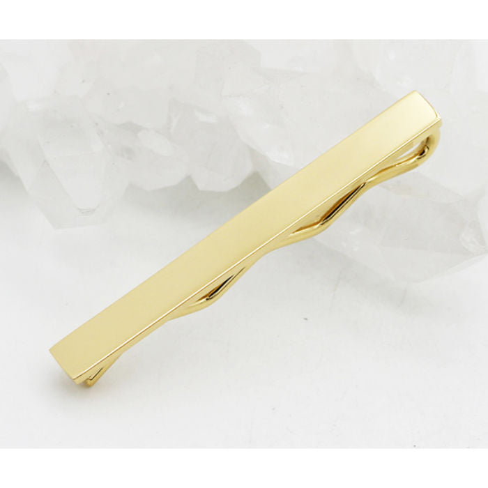 Gold Ion Plated Classic Stainless Steel Tie Clip - 00005