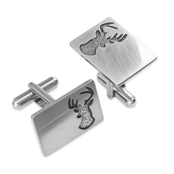Stag Silhouette Pewter Cufflinks