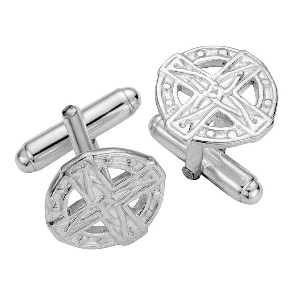Sterling Silver Celtic Cross Cufflinks - NO160