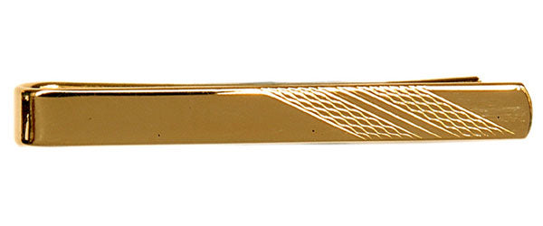 Barley Design on End Gold Plated Tie Slide